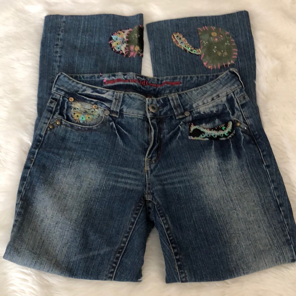 Cassidi embellished distressed Jeans patchwork 8? - Picture 7 of 8